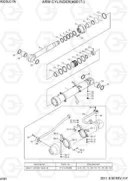 4191 ARM CYLINDER(#0617-) R320LC-7A, Hyundai