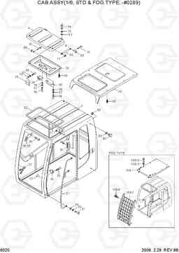 6020 CAB ASSY(1/6, STD & FOG TYPE, -#0289) R320LC-7A, Hyundai