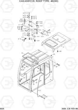 6025 CAB ASSY(1/6, ROOF TYPE, -#0289) R320LC-7A, Hyundai