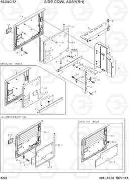 6240 SIDE COWL ASSY(RH) R320LC-7A, Hyundai