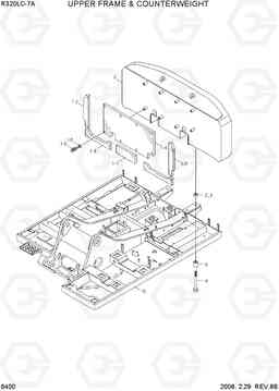 6400 UPPER FRAME & COUNTERWEIGHT R320LC-7A, Hyundai