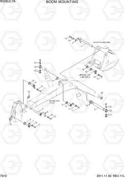 7010 BOOM MOUNTING R320LC-7A, Hyundai