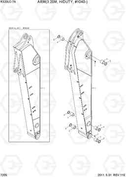 7205 ARM(3.2M, HEAVY DUTY #0249-) R320LC-7A, Hyundai