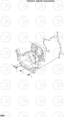 9080 FRONT GEAR HOUSING R320LC-7A, Hyundai