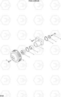 9150 FAN DRIVE R320LC-7A, Hyundai