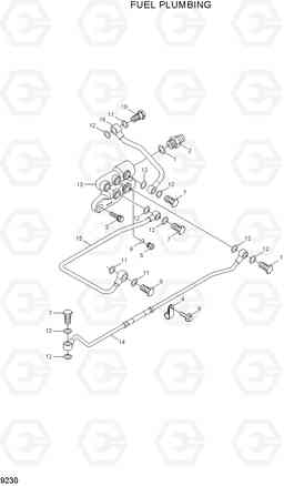 9230 FUEL PLUMBING R320LC-7A, Hyundai