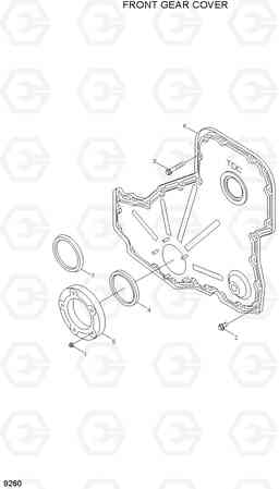 9260 FRONT GEAR COVER R320LC-7A, Hyundai