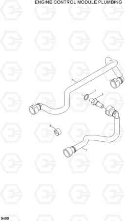 9400 ENGINE CONTROL MODULE PLUMBING R320LC-7A, Hyundai