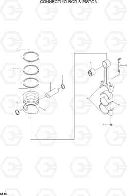 9410 CONNECTING ROD AND PISTON R320LC-7A, Hyundai