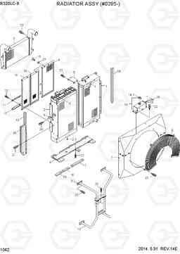 1062 RADIATOR ASSY (#0395-) R320LC-9, Hyundai