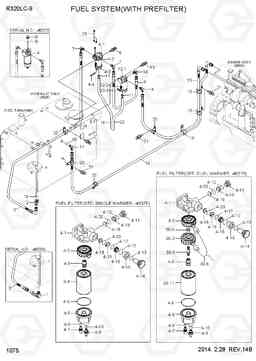 1075 FUEL SYSTEM(WITH PREFILTER) R320LC-9, Hyundai