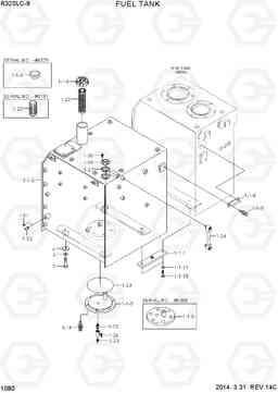 1080 FUEL TANK R320LC-9, Hyundai