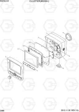 2086 CLUSTER(#0064-) R320LC-9, Hyundai