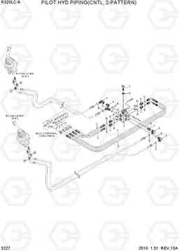 3227 PILOT HYD PIPING(CNTL, 2-PATTERN) R320LC-9, Hyundai