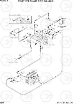 3240 PILOT HYDRAULIC PIPING(BASE 2) R320LC-9, Hyundai