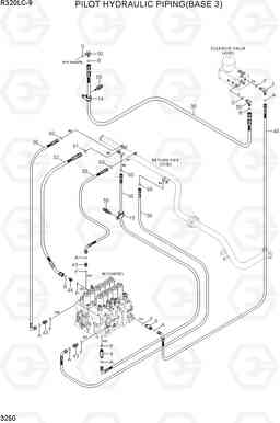 3250 PILOT HYDRAULIC PIPING(BASE 3) R320LC-9, Hyundai