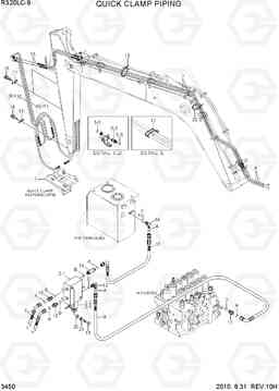 3450 QUICK CLAMP PIPING R320LC-9, Hyundai