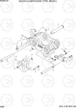 3480 QUICK CLAMP(HOOK TYPE, #0359-) R320LC-9, Hyundai