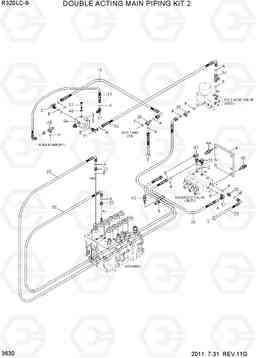 3630 DOUBLE ACTING MAIN PIPING KIT 2 R320LC-9, Hyundai