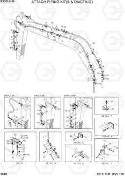 3640 ATTACH PIPING KIT(S & D/ACTING) R320LC-9, Hyundai