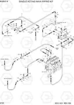 3720 SINGLE ACTING MAIN PIPING KIT R320LC-9, Hyundai