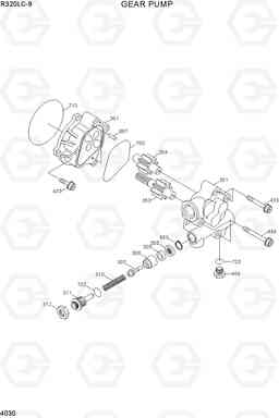 4030 GEAR PUMP R320LC-9, Hyundai