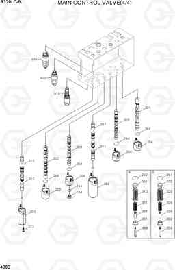 4080 MAIN CONTROL VALVE(4/4) R320LC-9, Hyundai