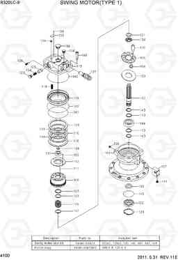 4100 SWING MOTOR(TYPE 1) R320LC-9, Hyundai