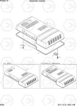 6250 ENGINE HOOD R320LC-9, Hyundai
