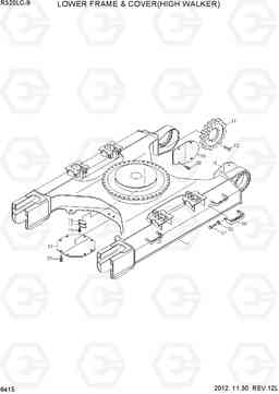 6415 LOWER FRAME & COVER(HIGH WALKER) R320LC-9, Hyundai