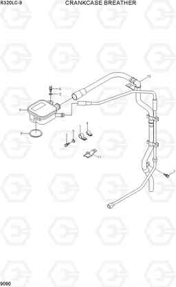 9090 CRANKCASE BREATHER R320LC-9, Hyundai