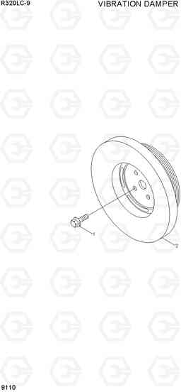 9110 VIBRATION DAMPER R320LC-9, Hyundai