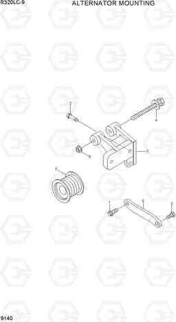 9140 ALTERNATOR MOUNTING R320LC-9, Hyundai