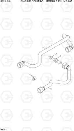 9400 ENGINE CONTROL MODULE PLUMBING R320LC-9, Hyundai