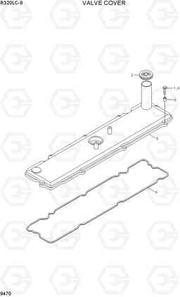 9470 VALVE COVER R320LC-9, Hyundai