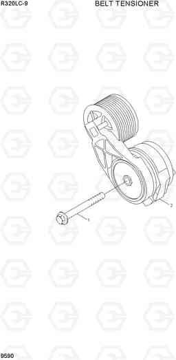 9590 BELT TENSIONER R320LC-9, Hyundai