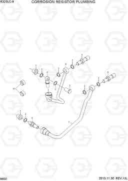 9650 CORROSION RESISTOR PLUMBING R320LC-9, Hyundai