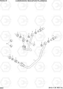 9650 CORROSION RESISTOR PLUMBING R320LC-9, Hyundai