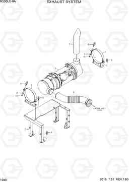 1040 EXHAUST SYSTEM R330LC-9A, Hyundai