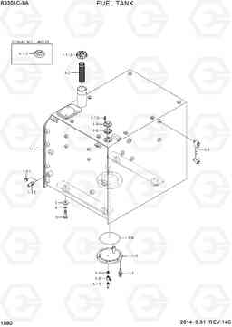 1080 FUEL TANK R330LC-9A, Hyundai