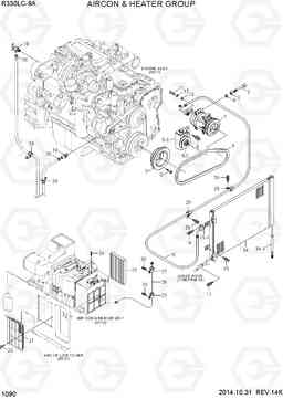 1090 AIRCON & HEATER GROUP R330LC-9A, Hyundai