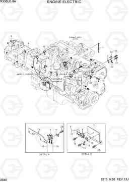 2040 ENGINE ELECTRIC R330LC-9A, Hyundai
