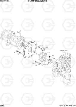 3010 PUMP MOUNTING R330LC-9A, Hyundai