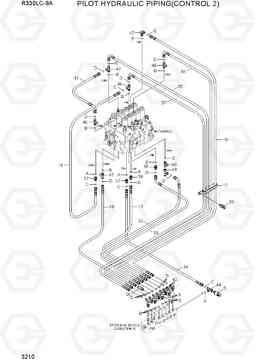 3210 PILOT HYDRAULIC PIPING(CONTROL 2) R330LC-9A, Hyundai