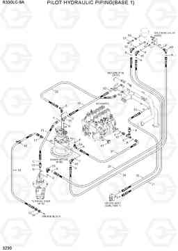 3230 PILOT HYDRAULIC PIPING(BASE 1) R330LC-9A, Hyundai