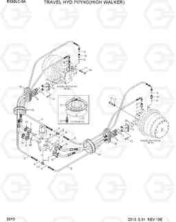 3310 TRAVEL HYD PIPING(HIGH WALKER) R330LC-9A, Hyundai