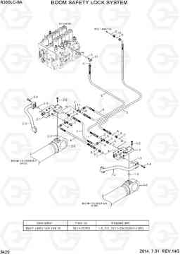 3420 BOOM SAFETY LOCK SYSTEM R330LC-9A, Hyundai
