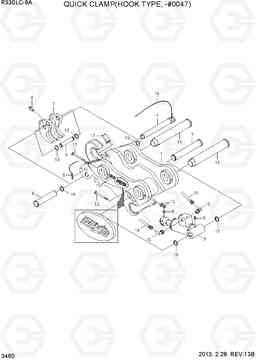 3460 QUICK CLAMP(HOOK TYPE, -#0047) R330LC-9A, Hyundai