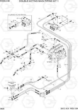 3620 DOUBLE ACTING MAIN PIPING KIT 1 R330LC-9A, Hyundai