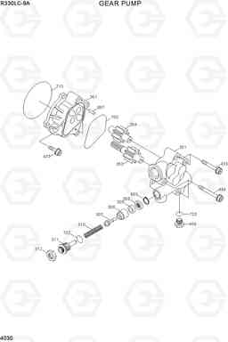 4030 GEAR PUMP R330LC-9A, Hyundai